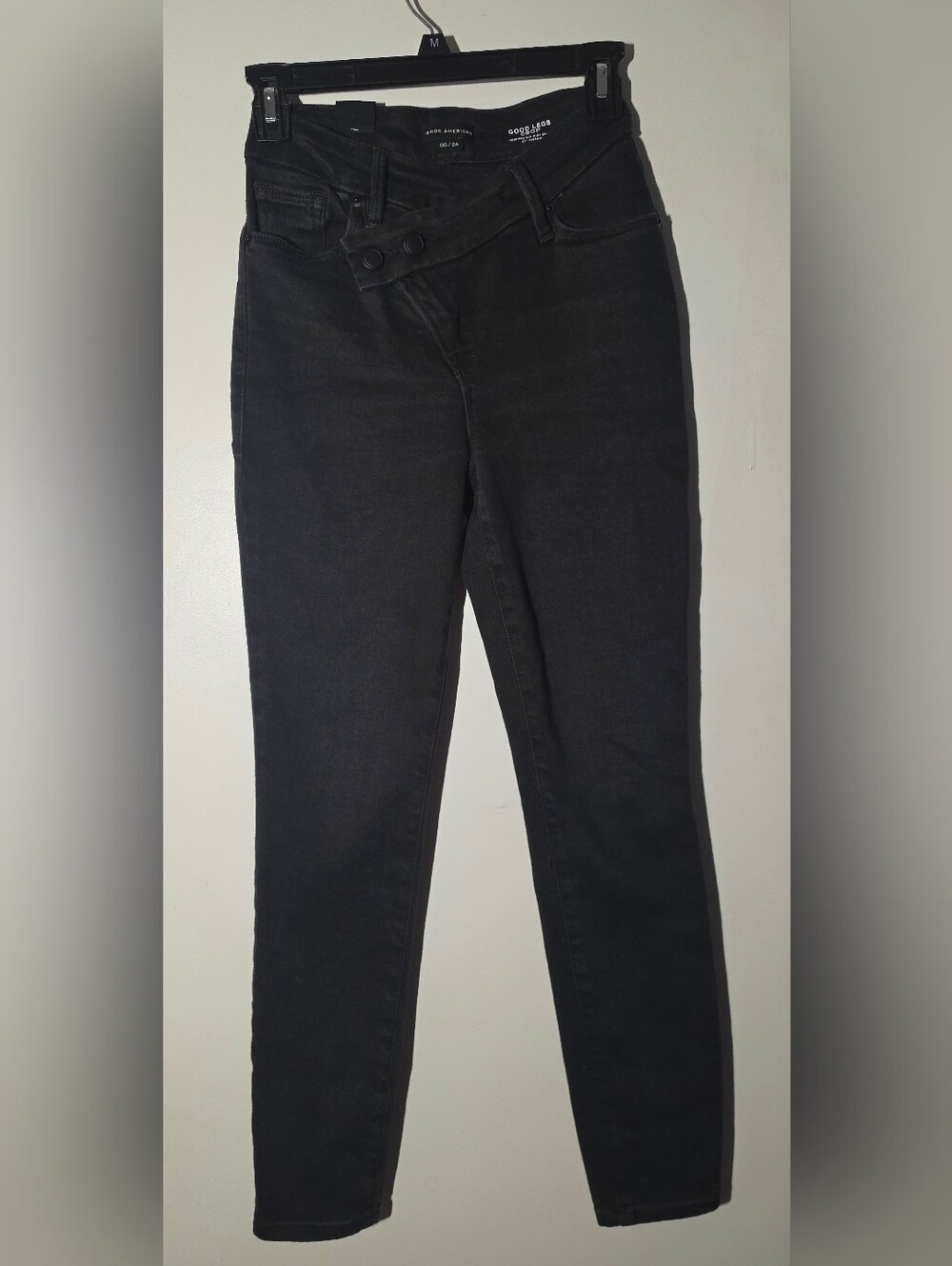Good American High-Rise Black Slim Jeans